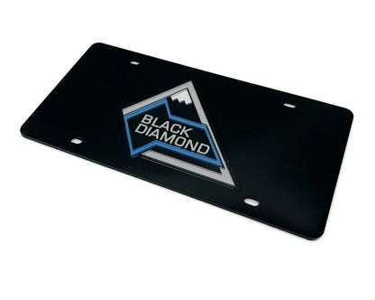 Acrylic Premium Black License Plate for Ford Bronco Black Diamond Badge