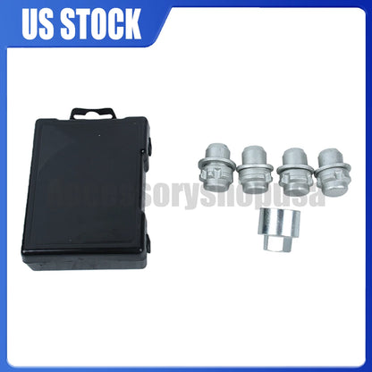 Set of 4 Black Locking Wheel Nuts for Range Rover LR3 LR4 Sport (LR078545, LR078545G, LR133529, LR133529M)