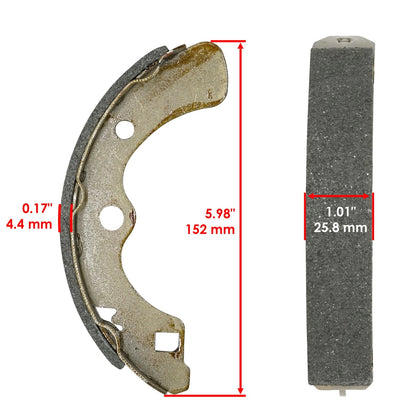 2 Rear Brake Shoes for Kawasaki Mule 4010 (2009–2026) GK1302BS158TT