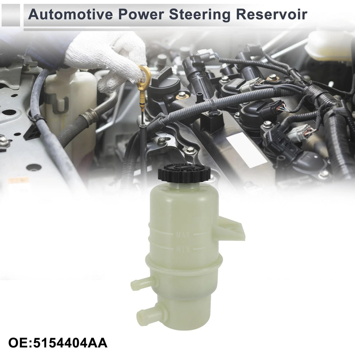Power Steering Reservoir for Dodge Journey (2011–2020) No. 5154404AA Beige