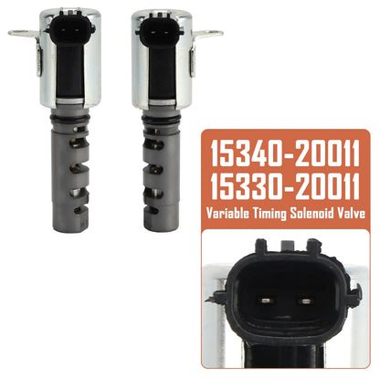 Set of 2 Variable Valve Timing Solenoids for Toyota Sienna Camry RX300 ES300 (15330-20011, 15340-20011)