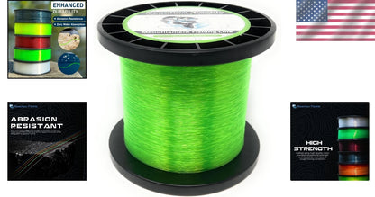 Hi Vis Green Monofilament Fishing Line - Strong Low Memory Casting