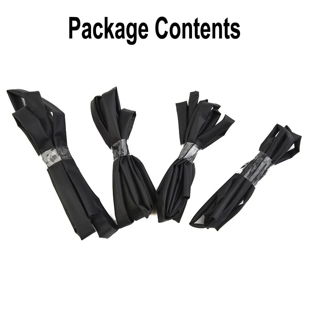 Set of 4 Heat Shrink Tubing 1 Meter Lengths 3mm 4mm 5mm 6mm