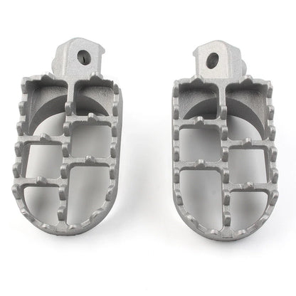 Universal Motorcycle Wide Foot Pegs for Bike Racing Silver