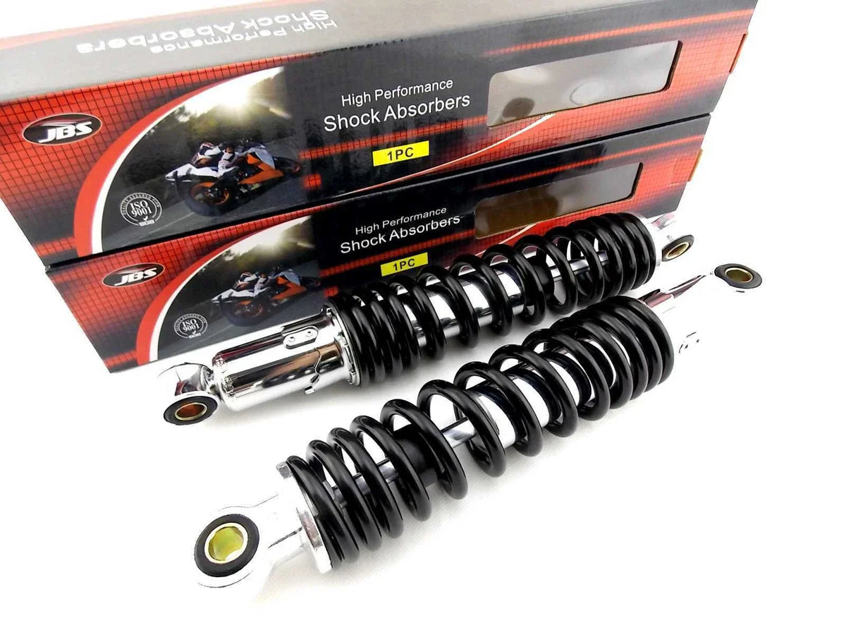 300mm JBS Black/Chrome Rear Shock Absorbers for Kawasaki EN500