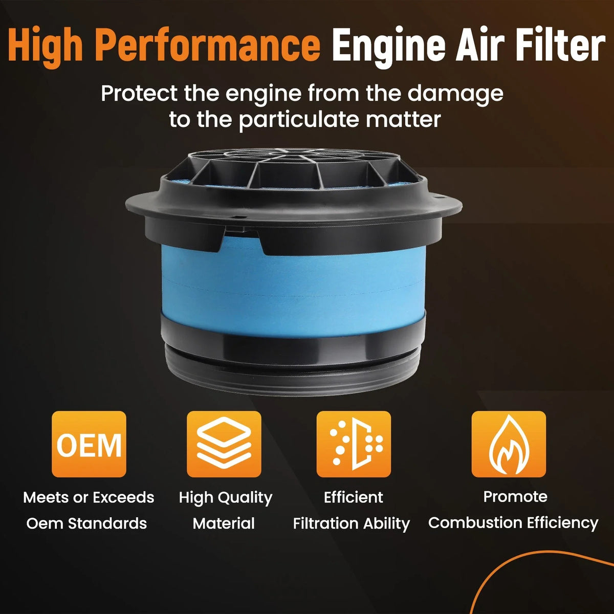 Air Filter for Freightliner M2 106/112 Business Class M2 (P60-7955, CA4700)