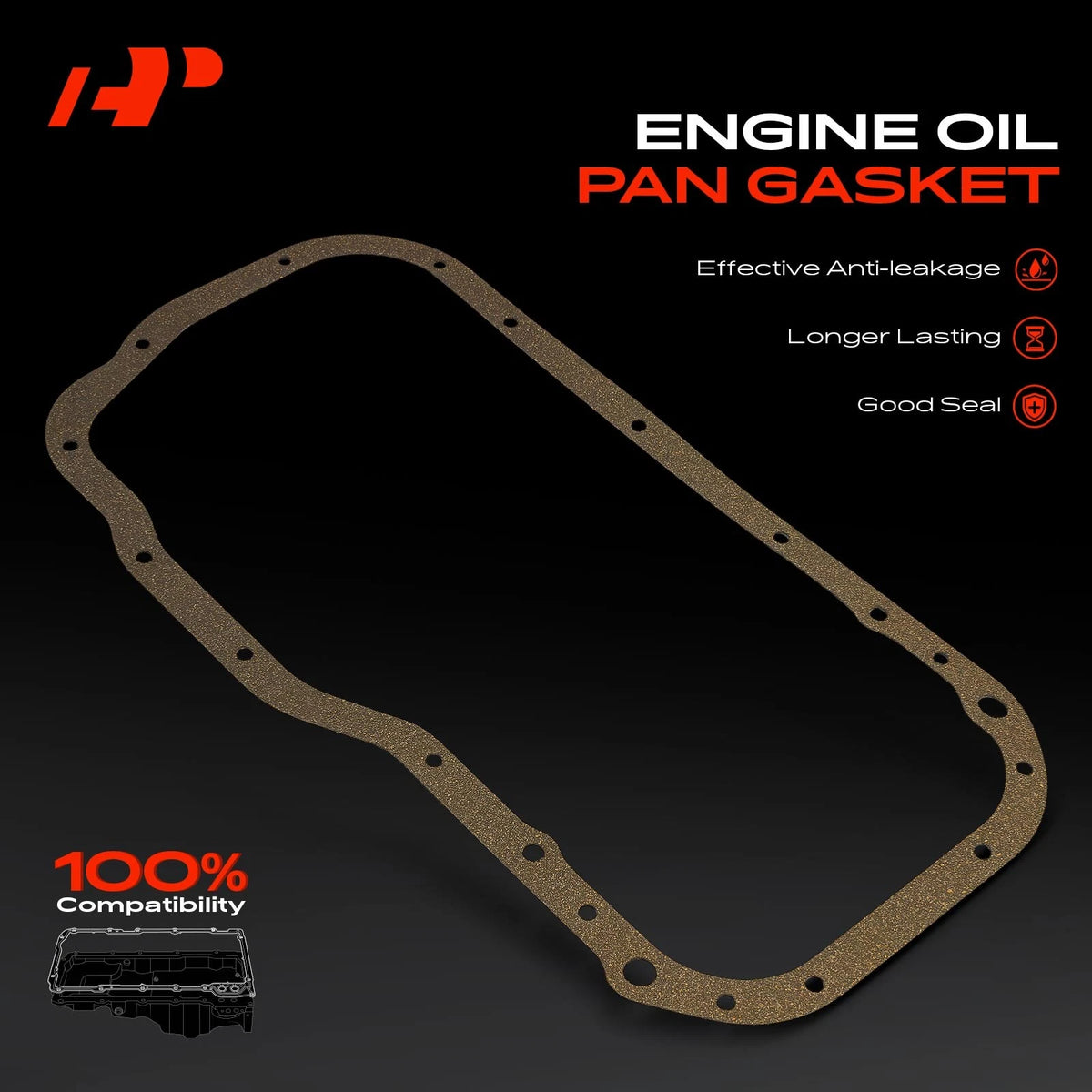 Engine Oil Pan Gasket for Mitsubishi Mirage (1997–2002) MD318675, OS30719