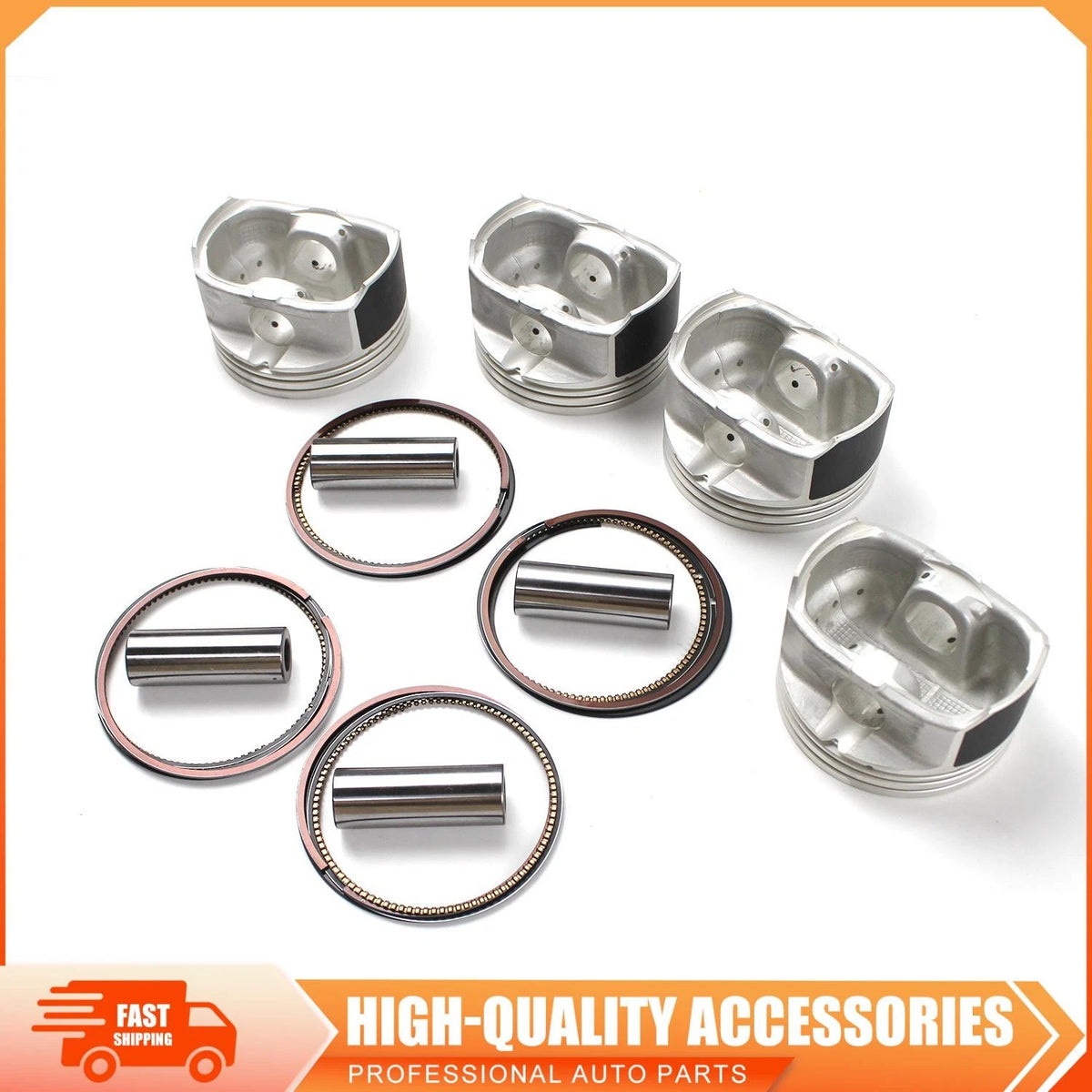 4X Engine Piston Rings Set for Hyundai Kia Sonata Sorento (2007–2019) - 23410-25201, 23040-2G200
