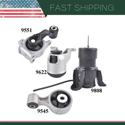 4X Motor Mount for Nissan Altima 3.5L (2007–2012) & Maxima 3.5L (2009–2014) - 9545 9551 9622 9808, 113509N00A, 112103KA0A, 113603KA0A