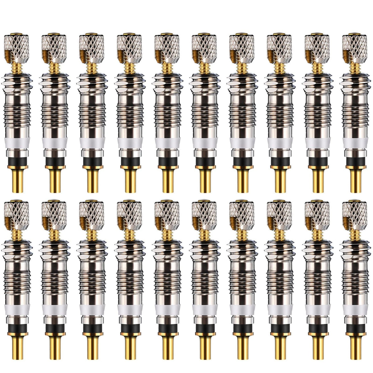 20 Presta Valve Cores for Tubeless Bicycle Tires (Road MTB)