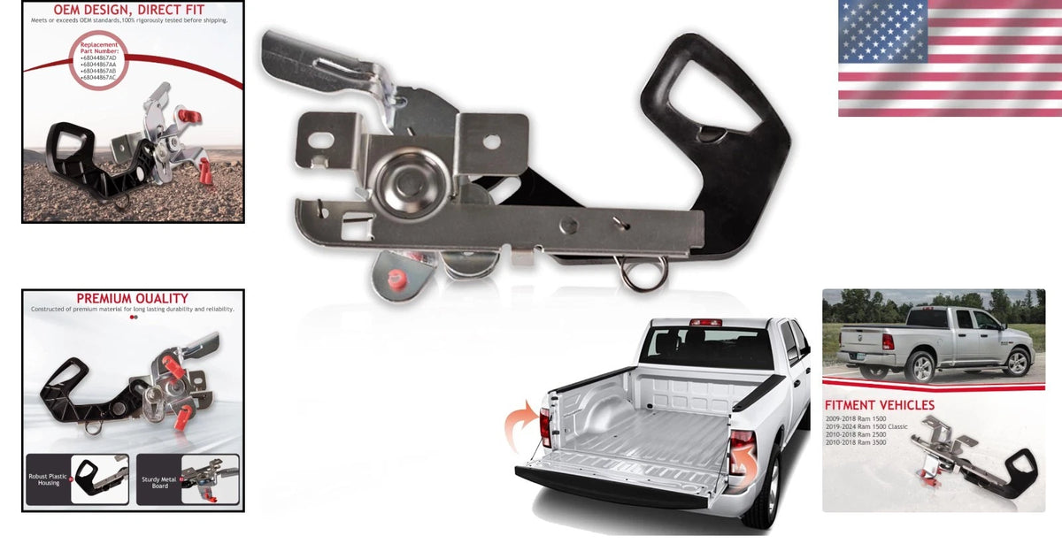 Tailgate Latch Release Lever for Ram 1500/2500 (2019–2023) - Matte Finish