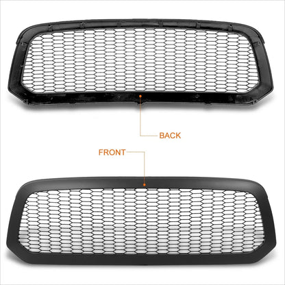 Matte Honeycomb Mesh Front Bumper Hood Grille for Ram 1500 (2013–2020)