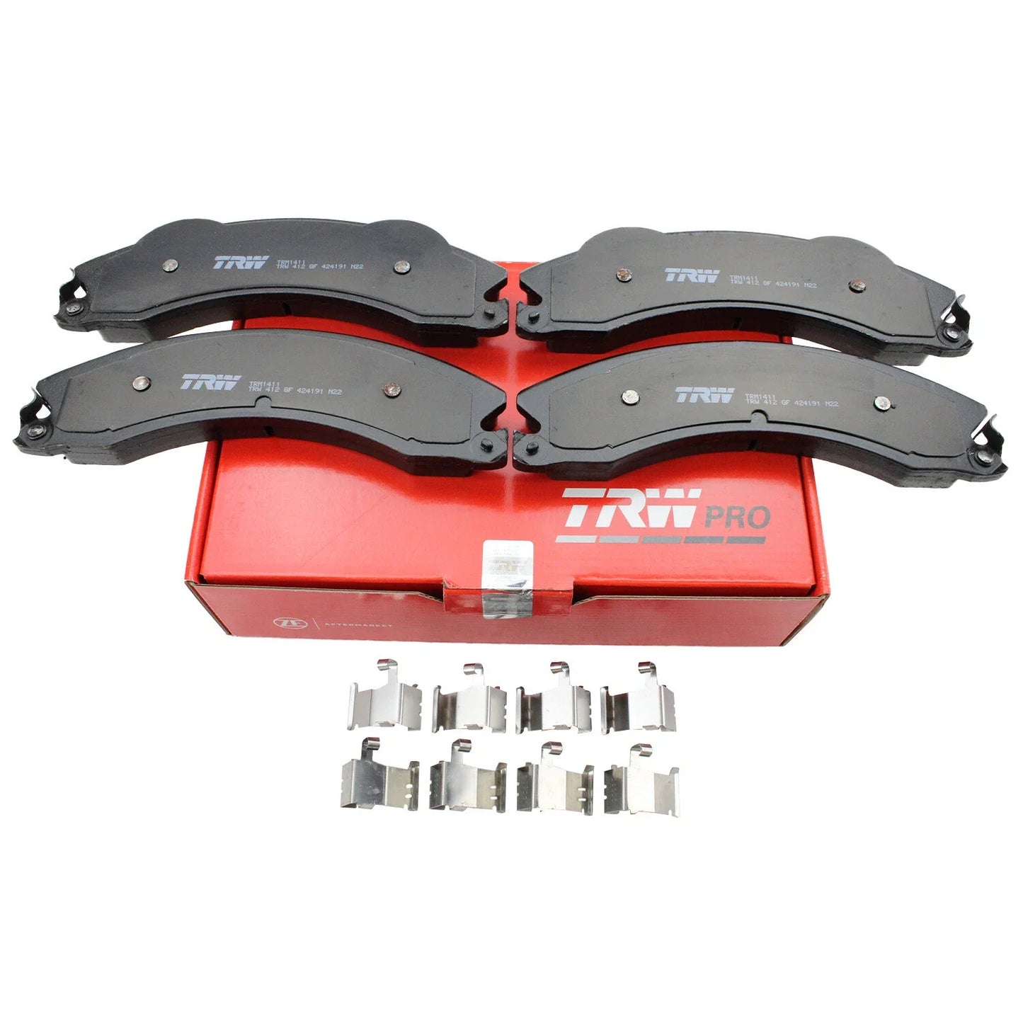 Brake Pad Set w/ Clips for Chevrolet GMC (TRW Pro)
