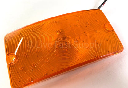 Front LED Amber Parking Turn Signal Lights Pair for Ford Bronco (1969–1977)
