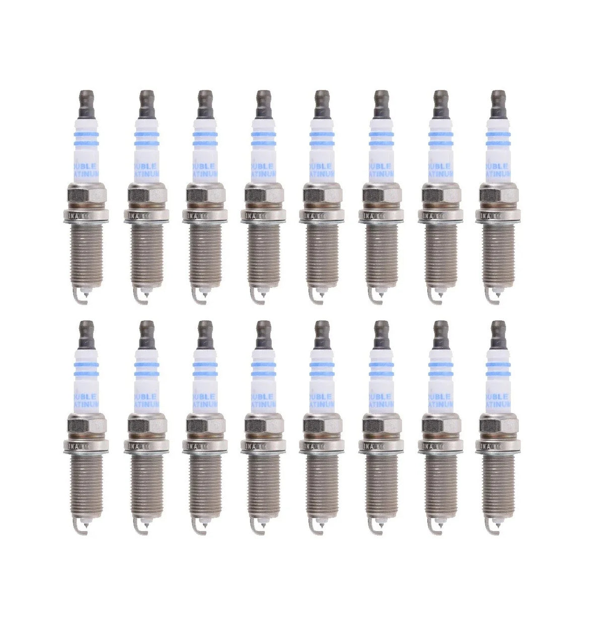Set of 16 Bosch Double Platinum Spark Plugs for Chrysler Dodge Ram