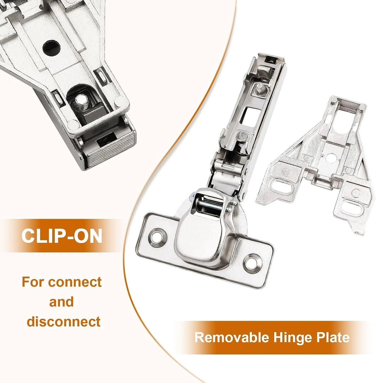 2X Kitchen Cabinet Hinges for Face Frame Cabinet (Concealed)