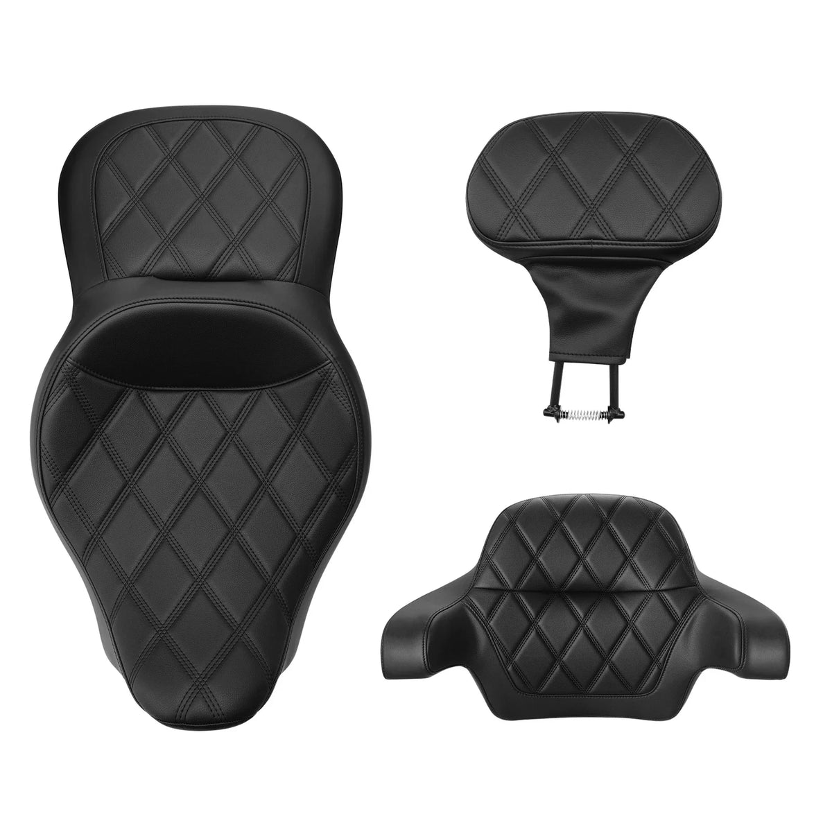 Set of 2 Seat Backrest Pads for Harley Touring Road Glide (2014–2023)