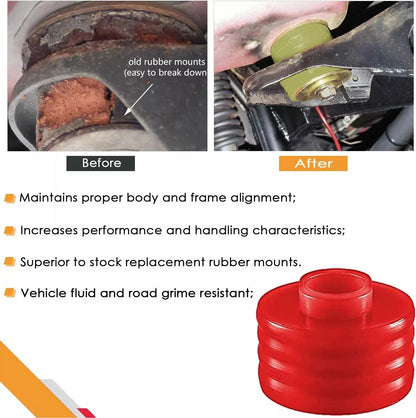 Body Cab Mount Bushing Kit KF04050BK for Ford F250 F350 Super Duty (1999–2018)