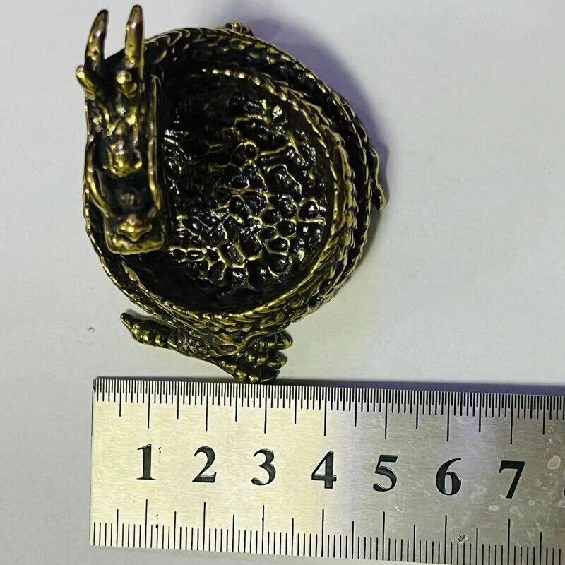 Vintage Solid Brass Dragon Ashtray for Collectors