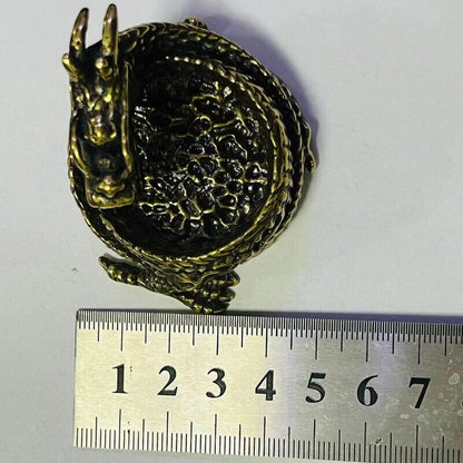 Vintage Solid Brass Dragon Ashtray for Collectors