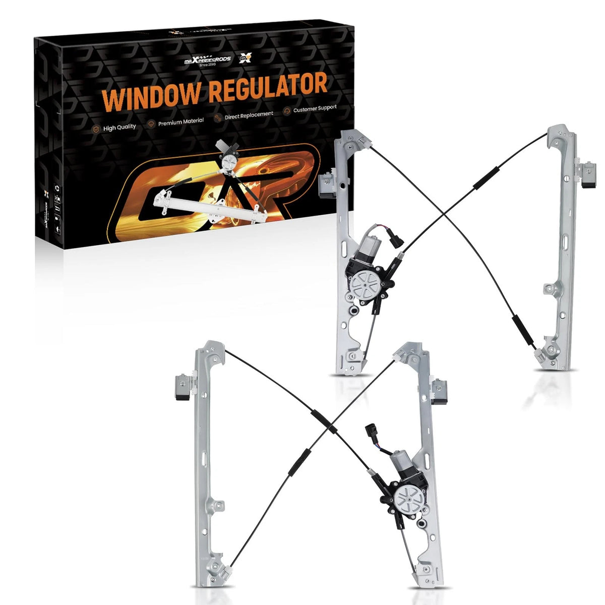 Window Regulator with Motor for Cadillac Chevrolet GMC (Replaces 19120847)