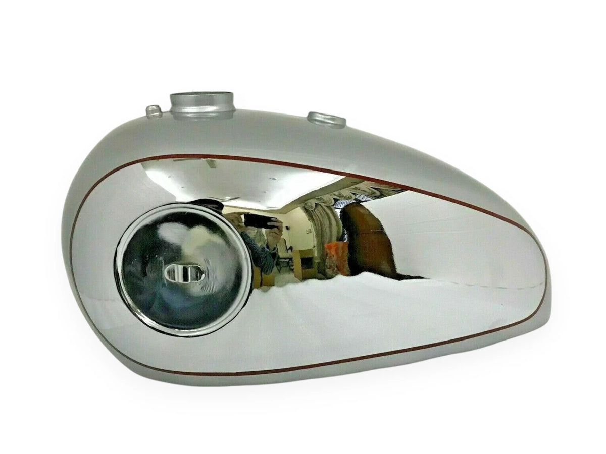 Chrome Fuel Tank for BSA Goldstar (4 Gal) + Cap + Badges + Breather Pipe Tap