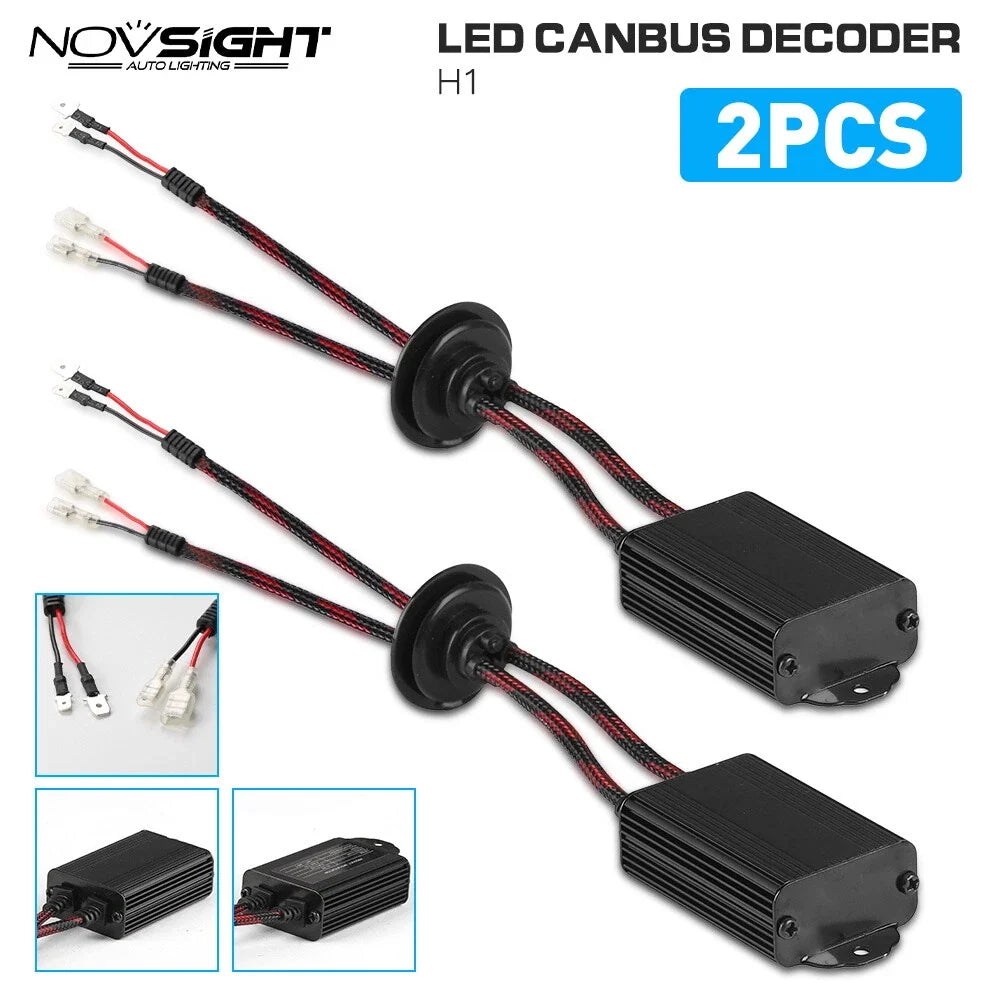 2X LED H1 H3 Headlight Canbus Error Free Resistor Decoder for
