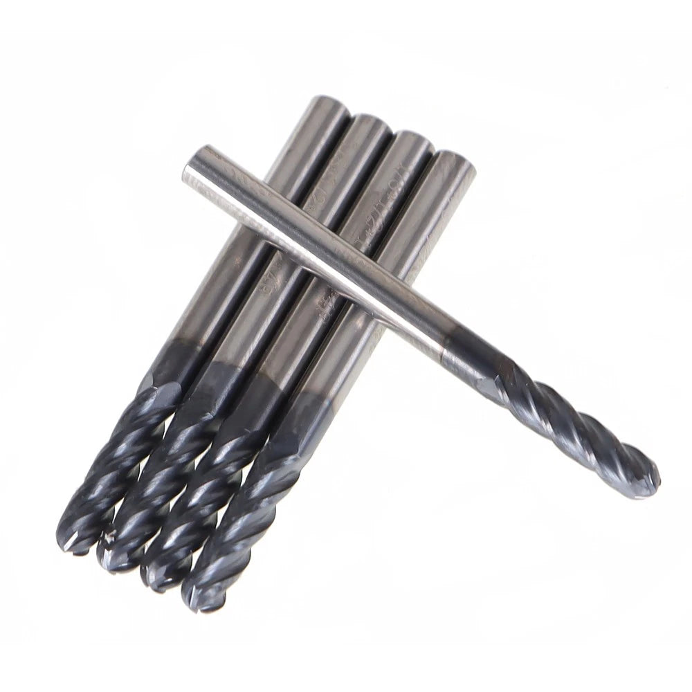 5X 1/8" 4 Flute Ball Nose Carbide End Mill for