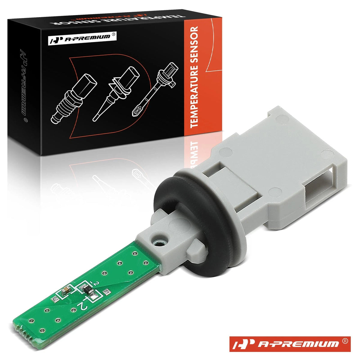 Air Temperature Sensor for VW Jetta Golf Beetle CC Touareg Eos Audi (1K0907543C, 1K0907543E, AX328)