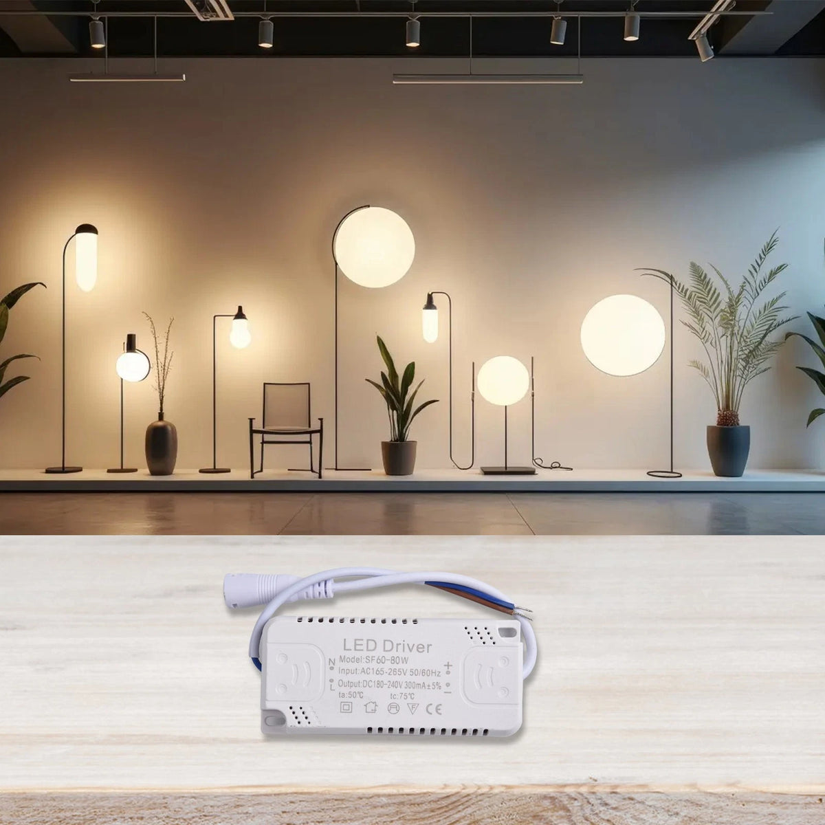 Flickerfree LED Driver Supply 60W 80W for Commercial Residential Use