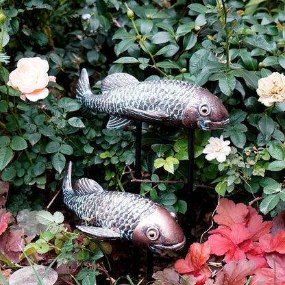 Koi Fish Garden Sculpture for Outdoor Decor