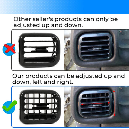 3PC A/C Air Heater Dash Bezel Vents for Dodge Ram 1500 2500 3500 (1998–2002)