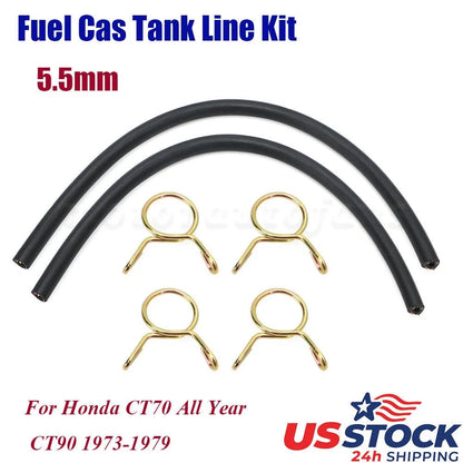 5.5mm Fuel Line Hose Kit with Filter Clips for Honda CT70 CT70H CT90 ATC110 ATC200