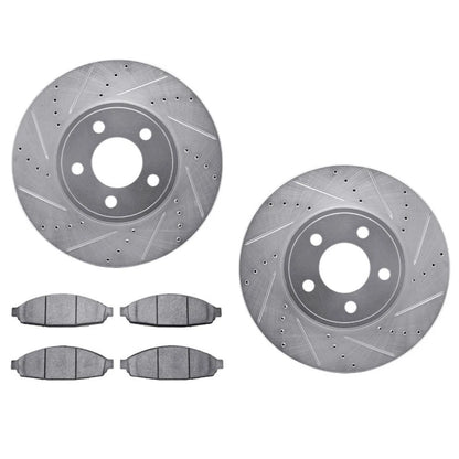 Rotor Set with Brake Pads for Ford Crown Victoria (2003–2011) ALX-PAU-DF-7512-56109-CLA2
