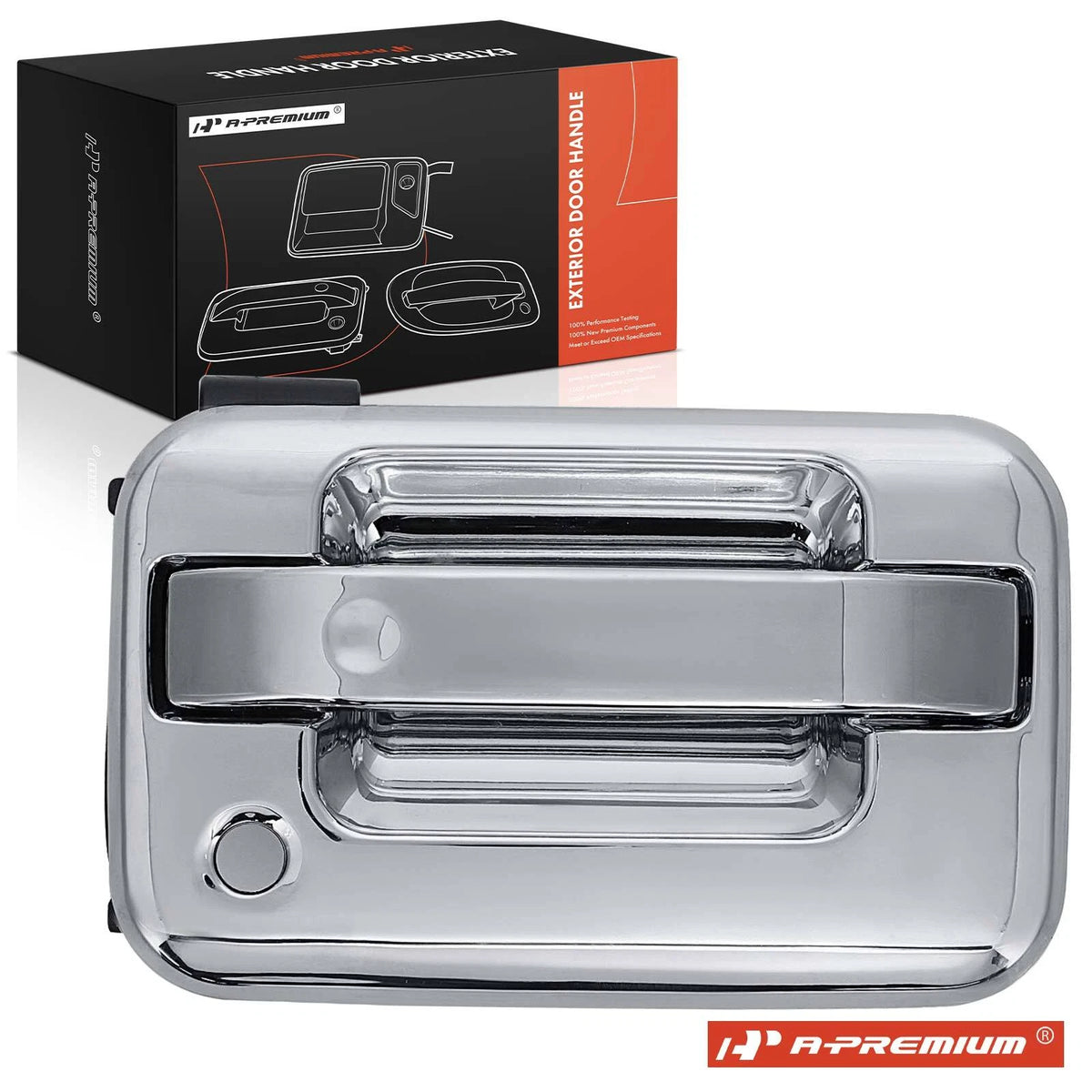 Chrome Exterior Door Handle for Ford F-150, Lincoln Mark LT (2004–2008) - 6L3Z1522404ABCH, 91072