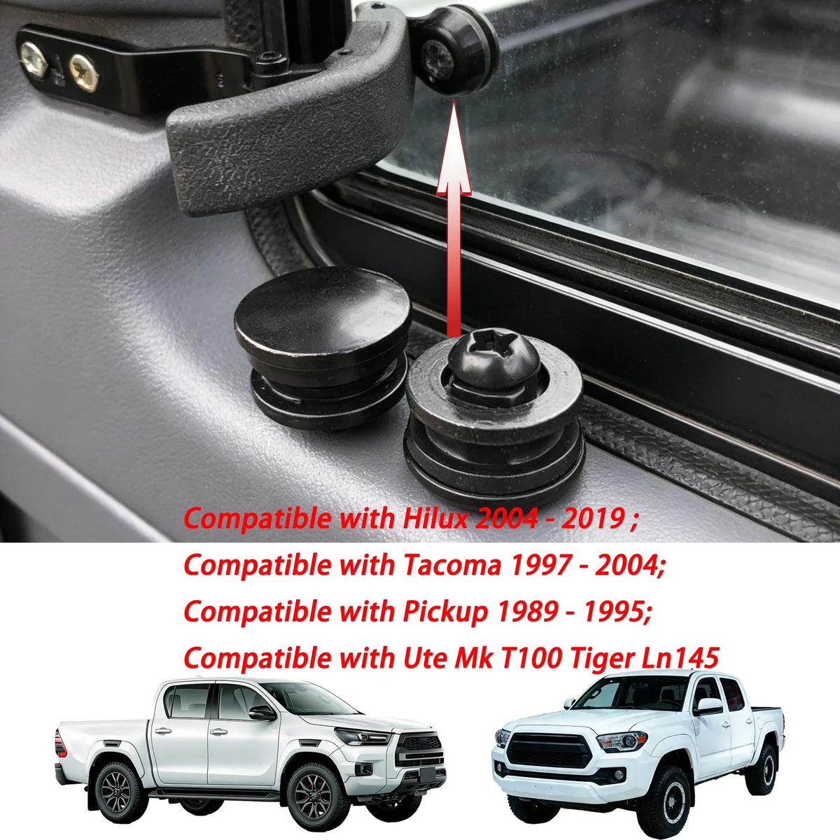 Rear Cab Glass Window Latch Lock Nut Screw for Toyota Hilux Tacoma