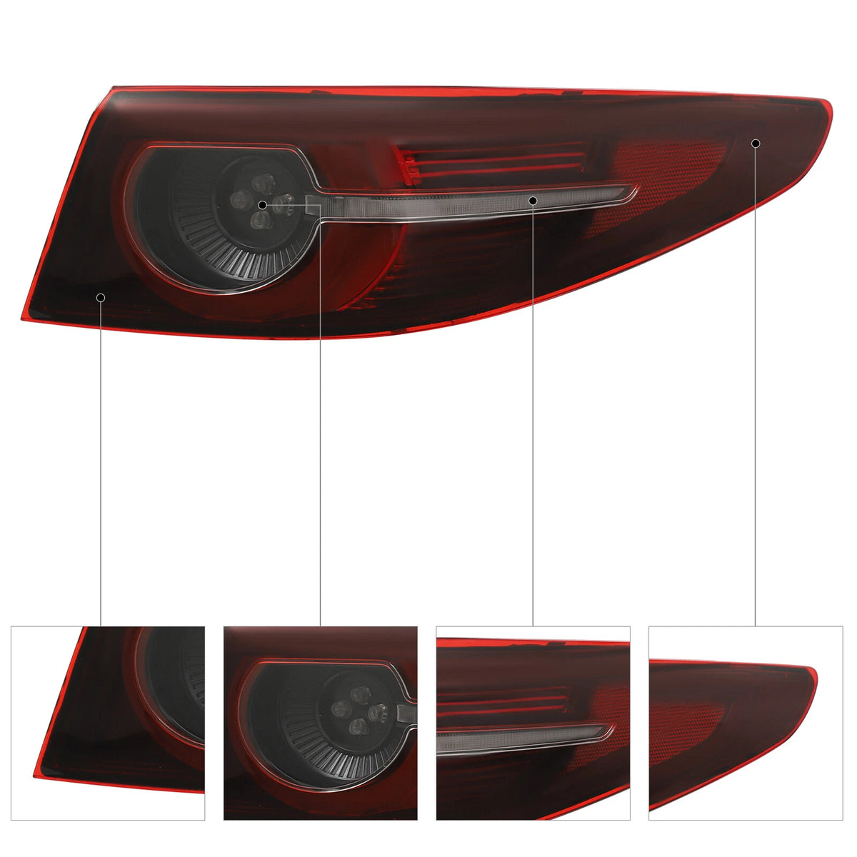 LED Right Side Tail Light for Mazda 3 Axela Sedan (2019–2022) MA2805132, BCJH-51-150A, MZ308-B100R