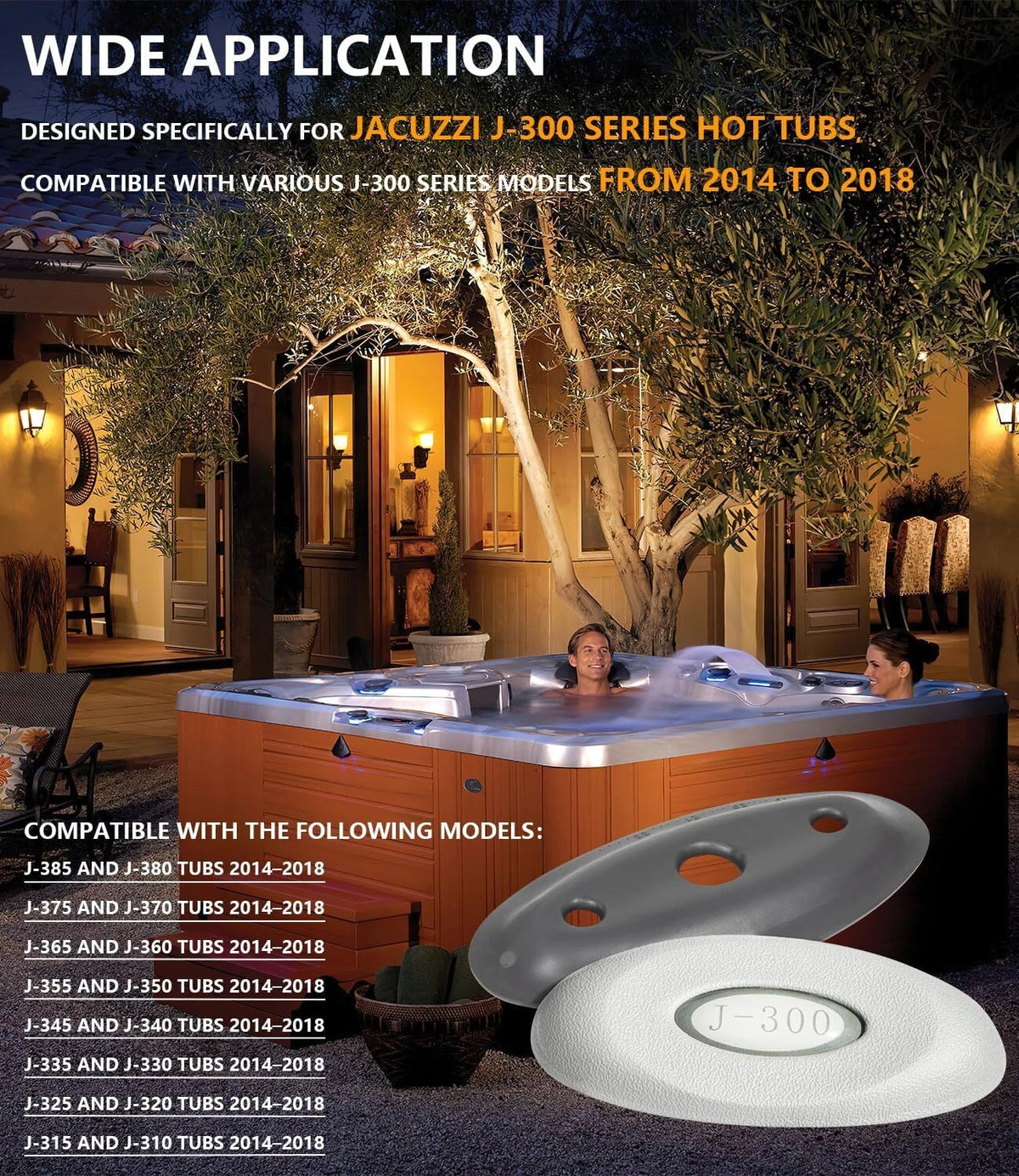 Oval Pillow Insert + Back Mount for Jacuzzi J-300 Series (2014–Present)