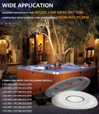 Oval Pillow Insert + Back Mount for Jacuzzi J-300 Series (2014–Present)