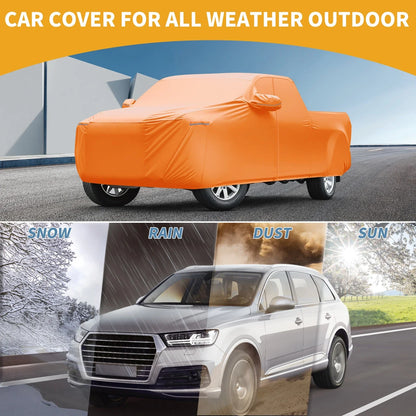 Waterproof Car Cover for Ford Ranger (210D-PU, Orange, All Weather)