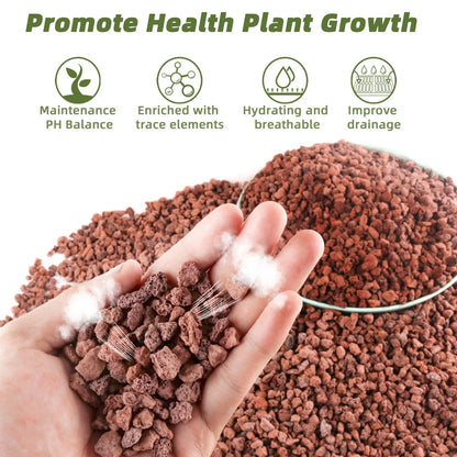 18LB Red Lava Rocks for Plants (Volcanic Rock Horticultural Soil)