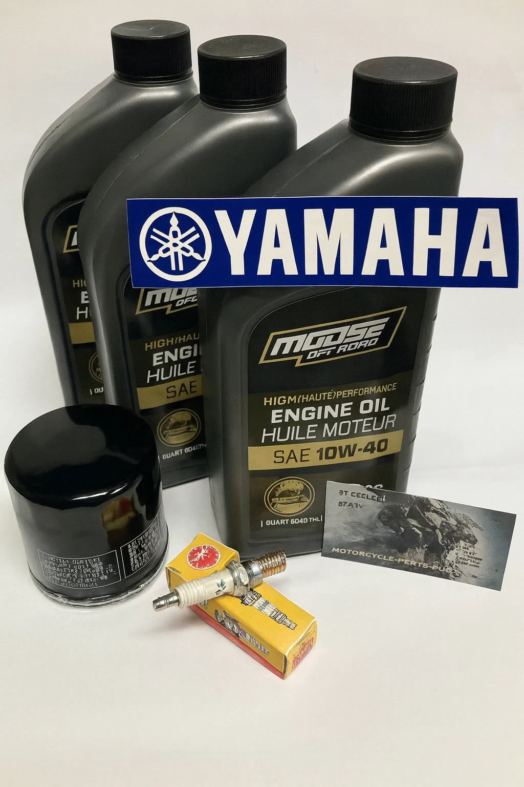 Oil Change Filter Kit & NGK Spark Plug for Yamaha Rhino Grizzly 660 (2002–2006)