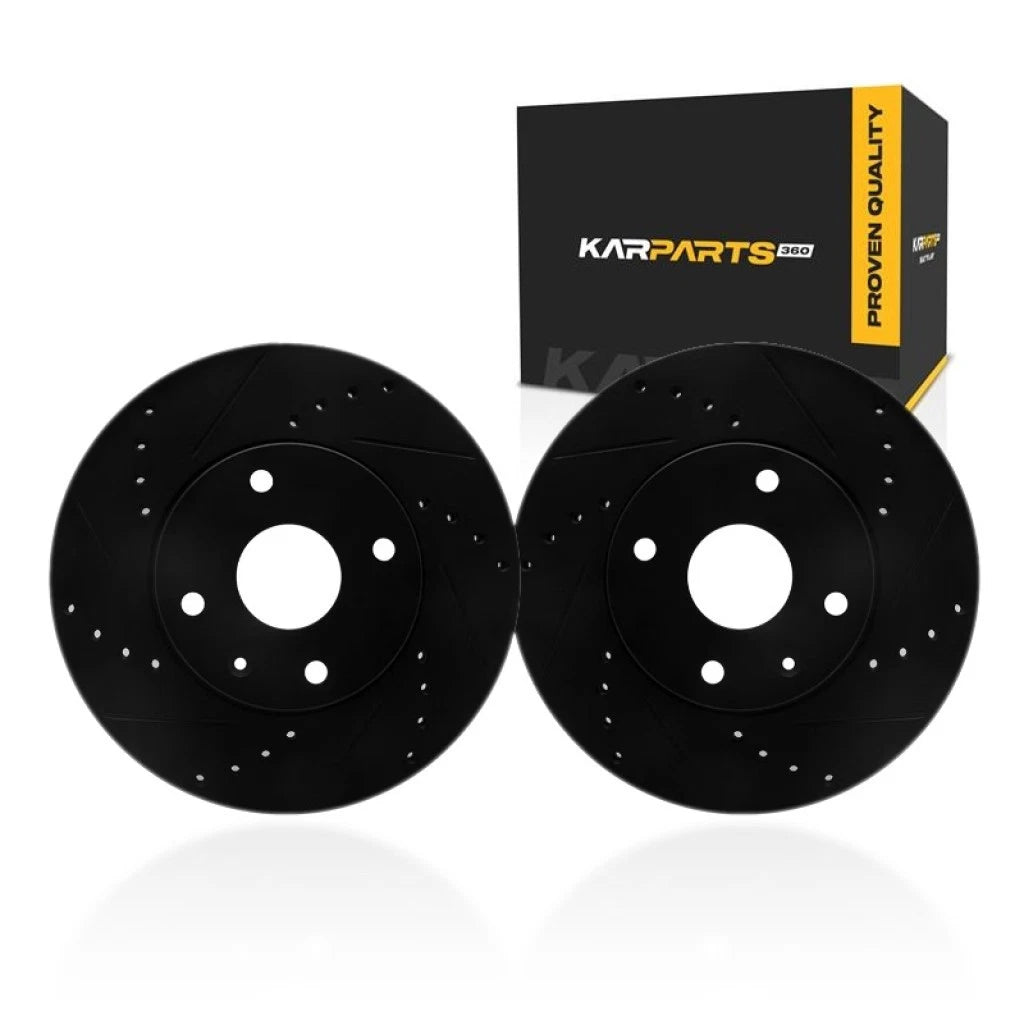 Rotor Set for Lincoln Zephyr (2006) - Vented, Drilled & Slotted, ALX-PAU-DF-8002-54141-CLA4