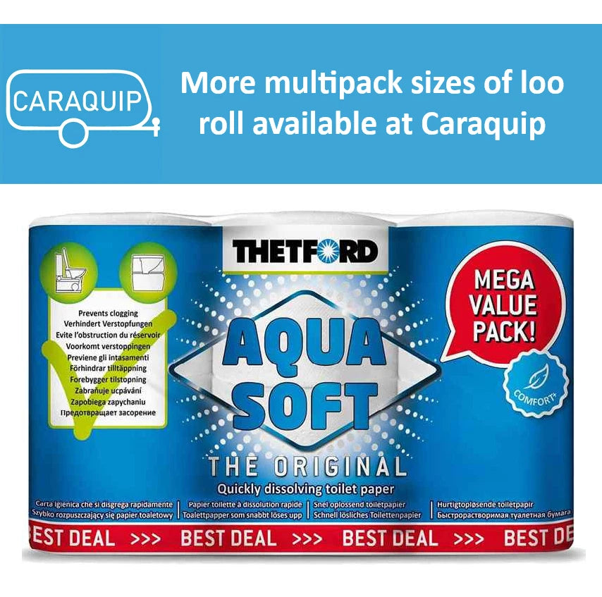 24 Roll Mega Pack Thetford Aqua Soft Toilet Tissue for Cassette Potti (202241)