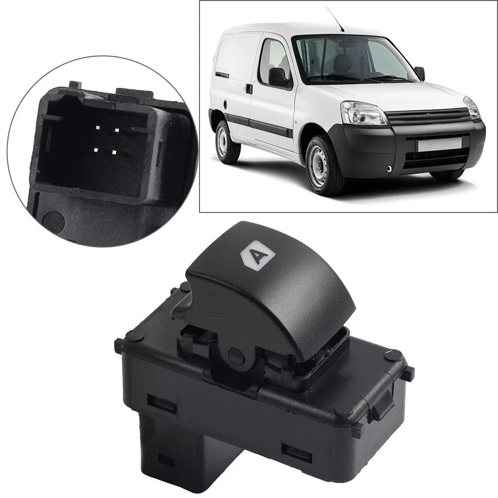 Front Right Electric Window Switch for Citroen Berlingo, C4, Peugeot (2000–2023) 6490.HQ