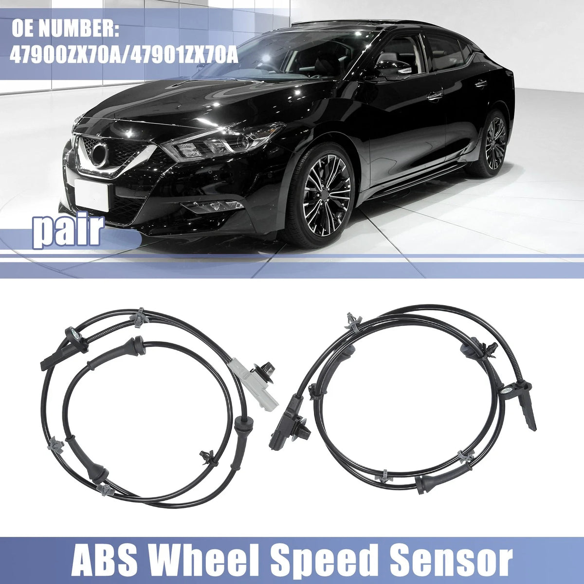 ABS Wheel Speed Sensor Set of 2 No. 47900ZX70A for Nissan 