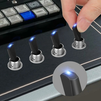 3X Blue LED Light 3Pin Rocker Toggle Switch 30A 12V for Car Boat Marine