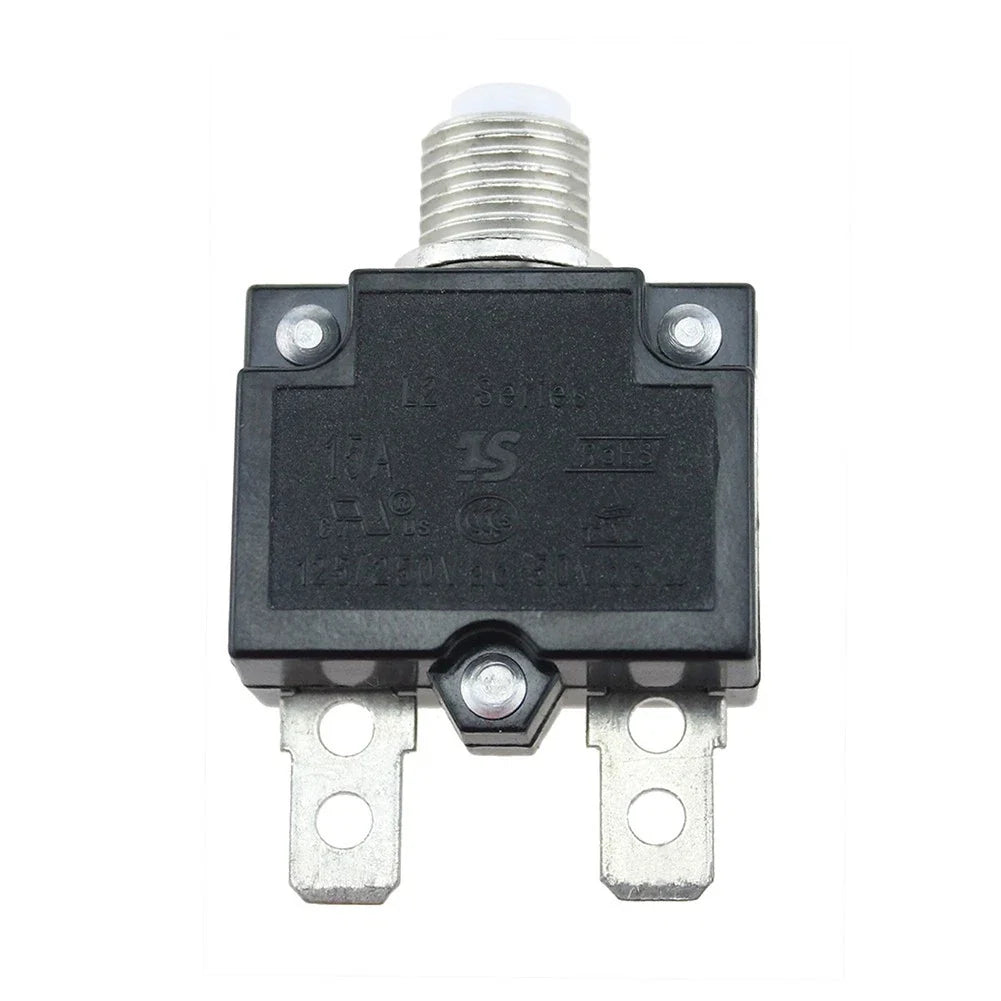 15 Amp Breaker Thermal Circuit for Boat (Panel Mounting, Push-to-Reset)