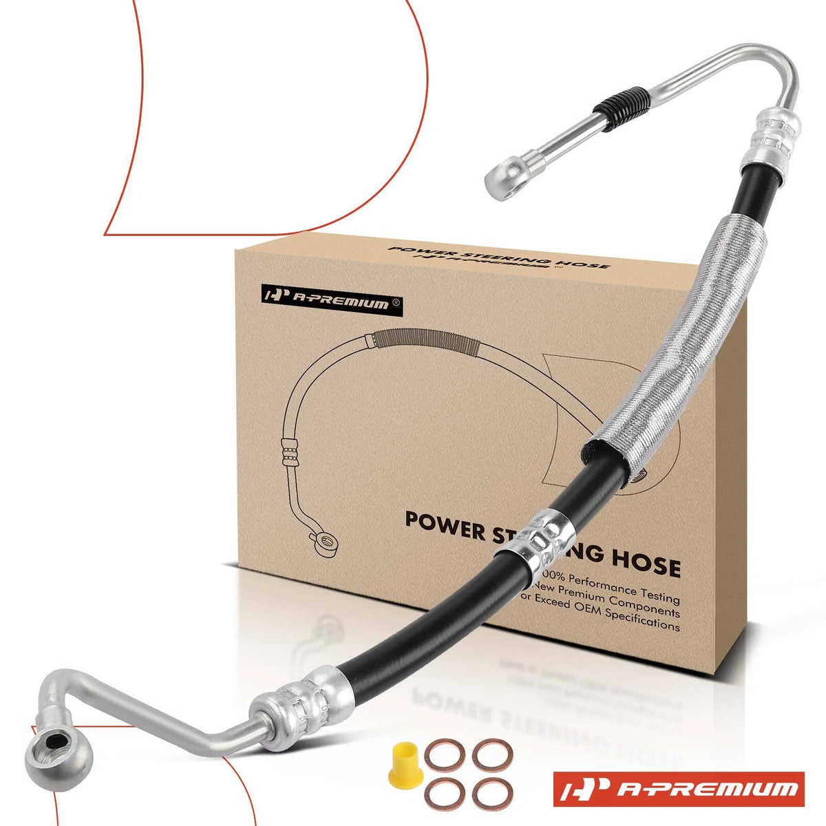 Power Steering Pressure Line Hose Assembly for BMW 740i 740iL (1997–2001) 32411093929, 3401025
