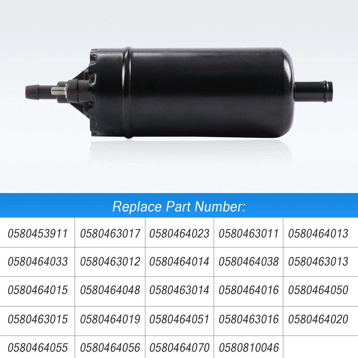 Inline High Pressure Fuel Pump for Universal Replacement (0580464070, E10009)